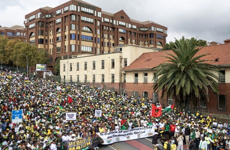 South Africans march for 'sovereignty' after US pressure
