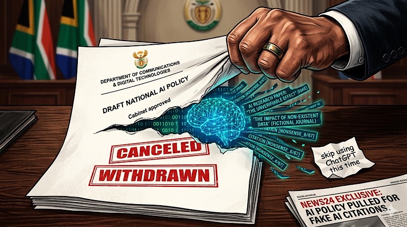 South Africa's AI policy slammed for using fake AI research. Yes true. - 2OceanVibe News