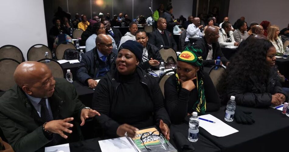 South Africa's Ramaphosa gets party support over 'Farmgate' scandal, SABC reports