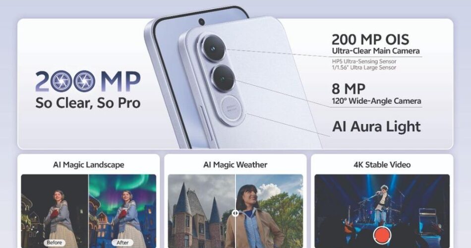 Vivo V70 FE 5G launches in South Africa with 200MP imaging, massive 7000mAh battery, and flagship-level durability