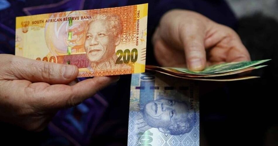 South African rand weakens as factory sentiment weakens as oil boom reduces risk appetite